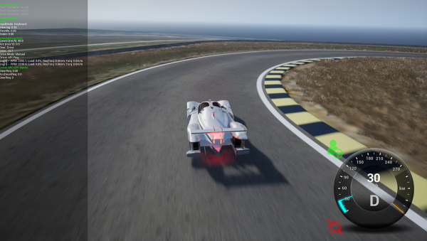 Screenshot of CMU race simulator